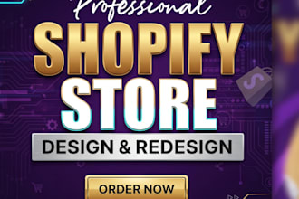 design a professional shopify store for your business