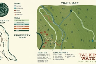 design custom hiking trail maps, trekking routes, mountain maps and trail guides