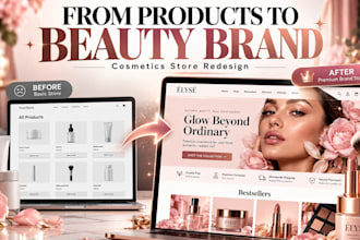 build cosmetics shopify store makeup store and beauty brand website