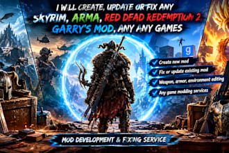 create or modify custom mods, weapons, and armor for skyrim, arma 3, gmod