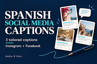 write 3 engaging spanish captions for instagram or facebook