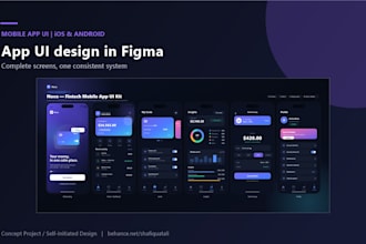 design a modern mobile app UI in figma for ios or android