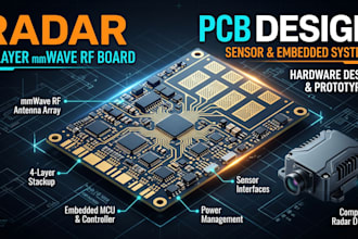 design 4 layer radar pcb, mmwave rf board, sensor and embedded hardware systems