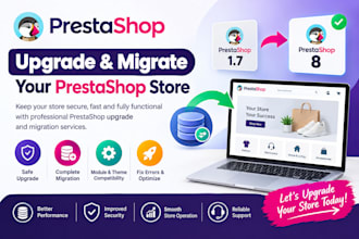upgrade and migrate your prestashop store