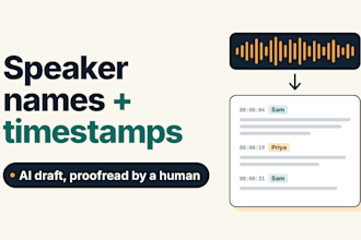 transcribe audio and video to text in english