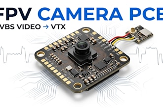 develop fpv camera pcb, camera to vtx cvbs transmission circuit for fpv drone