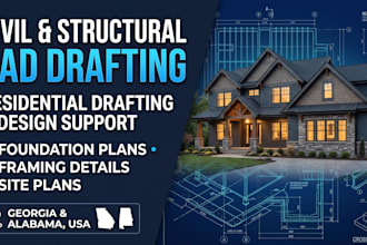 create residential autocad drafting and structural detail drawings