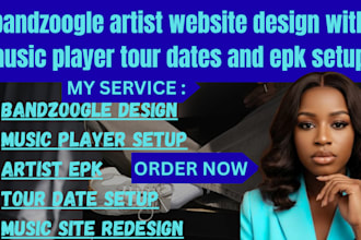 design bandzoogle artist website design music player tour date epk setup service
