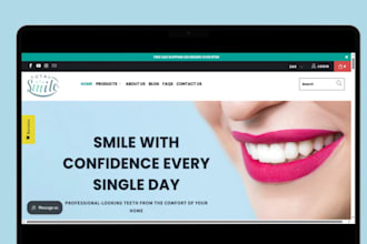 design teeth whitening shopiy store dental oral care store dropshipping store