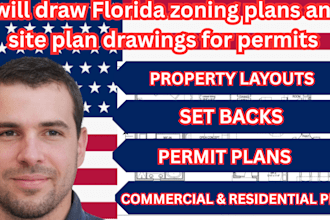 draw florida zoning plans and site plan drawings for permits