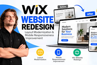 redesign your wix website with a modern responsive layout
