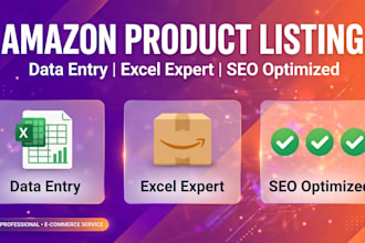 amazon product listing and data entry in excel