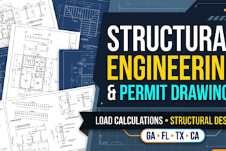 be georgia,florida,texas,ca structural engineer, permit drawing stamp load calcs