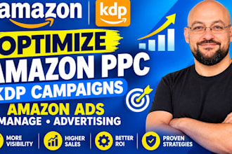 create optimize amazon PPC KDP campaigns  amazon ads manage advertising