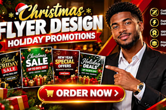 design professional christmas flyers and holiday posters