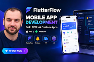 develop a flutterflow mobile app with firebase