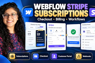configure custom stripe payment subscription checkout workflows in webflow