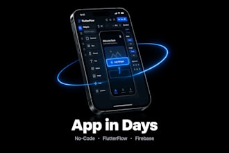 build a no code mobile app with flutterflow, flutter developer, android app, mvp