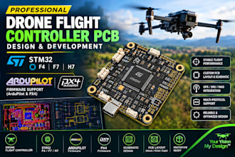design drone flight controller pcb with stm32 f4 f7 h7,vtol, and px4 ardupilot