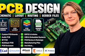 do pcb design, pcb layout, routing and gerber files