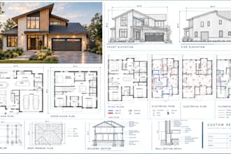 create 2d floor plans, architectural, house, shed, adu, garage, deck