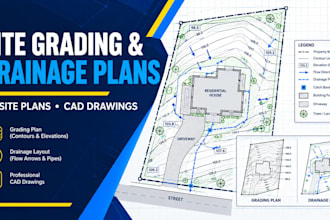 create site grading and drainage plans in autocad
