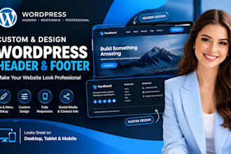 design or customize a responsive wordpress header and footer