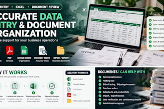 organize import export documents and excel spreadsheets