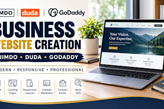 design or redesign your jimdo, duda or godaddy business website