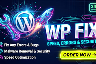 fix any wordpress error, elementor bug, or speed up your site