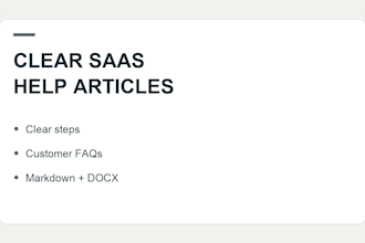 write clear saas help articles and customer support faqs