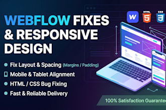 fix webflow responsive issues, bugs and css styling