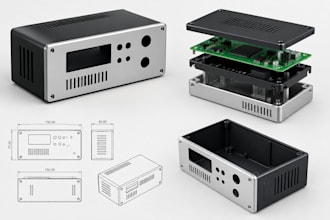 design electronics product enclosure metal, plastic housing casing in solidworks