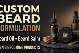 formulate custom beard oil, beard balm and mens grooming products for your brand