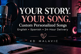 create a custom personalized song in english or spanish