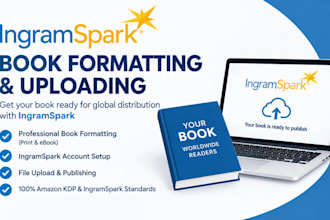 format your book and assist with ingramspark upload professionally