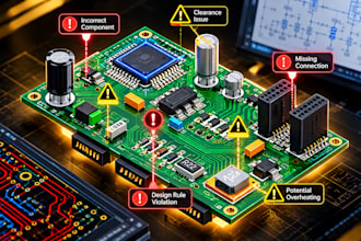 design, review and redesign your pcb schematic and pcb layout for manufacturing