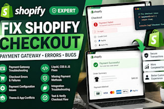 fix shopify payment gateway bugs and checkout errors