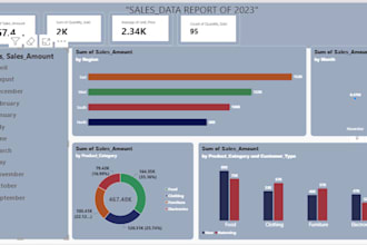 create clean sales report dashboard with chart and slicer