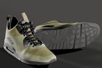 realistic 3d sneakers, 3d shoe models and footwear for 3d printing
