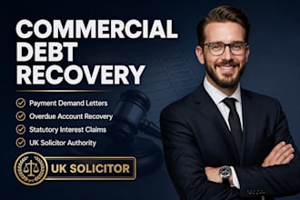 prepare professional debt recovery and payment demand letters for UK businesses