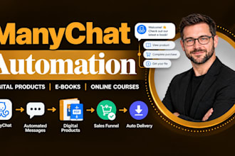 build manychat sales funnel with automated digital product delivery