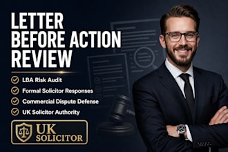 review and respond to your UK letter before action or commercial dispute