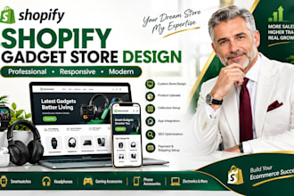 design a professional shopify gadget electronics brand store