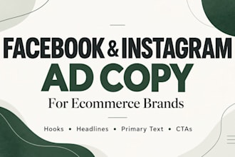 write facebook and instagram ad copy for ecommerce brands