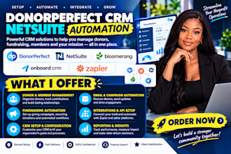 setup donorperfect crm netsuite automate bloomerang onboard crm integrate zapier