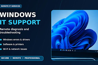 fix windows computer issues and provide remote IT support