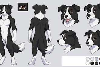 furry sheet reference sheet anthro character fursona ref sheet character design