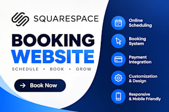 build a squarespace booking website for your business with online scheduling