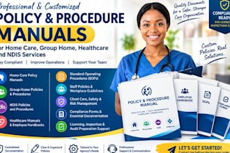write a policy and procedure for group home care,  employee handbook manual